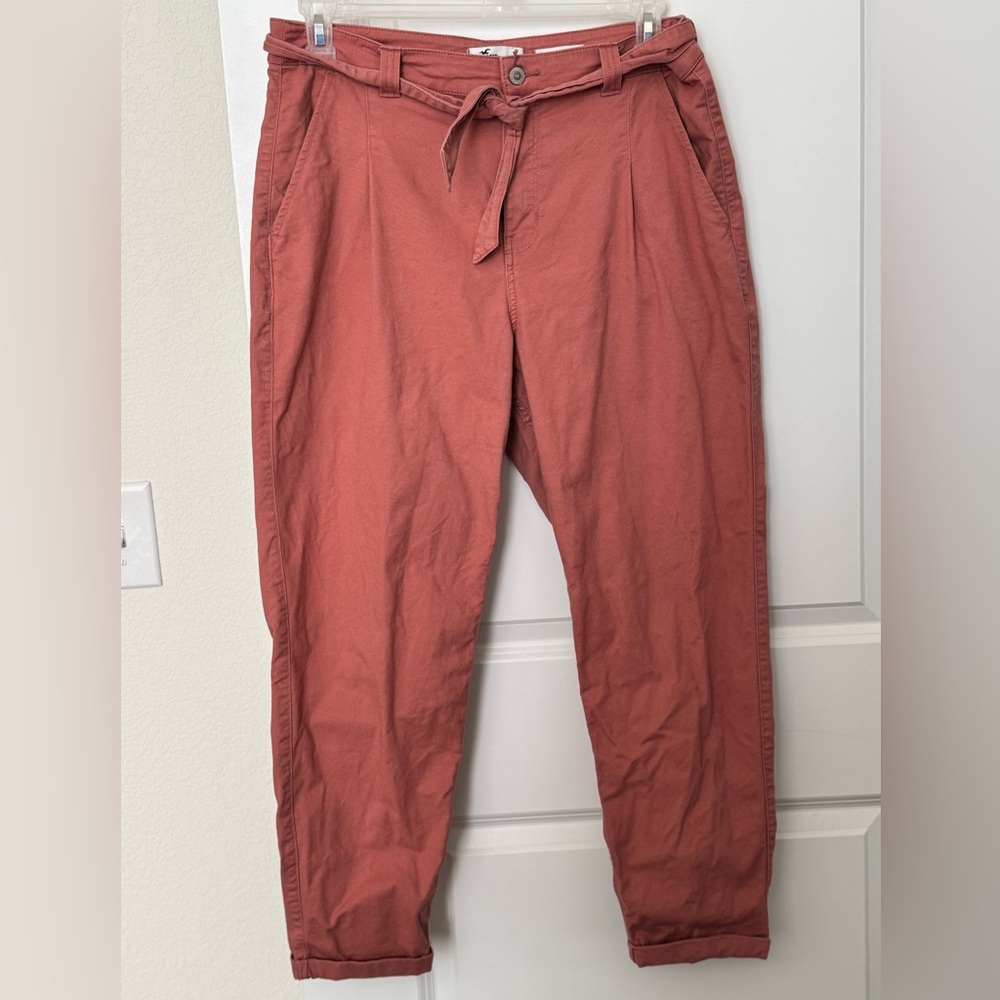 Hollister Ultra High-rise Tie Waist Trousers - Blush - size 15